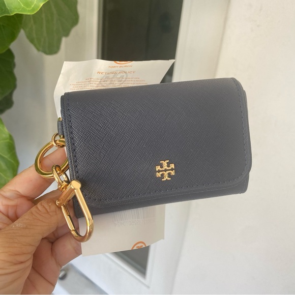 Navy ‼️ Tory Burch EMERSON CARD CASE 157146 Navy color - Picture 13 of 13